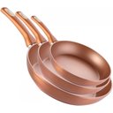 Ver imagem 4 de Super Jogo 3 Frigideiras e 2 Tampas de Vidro Titanium Cobre Duplo Antiaderente