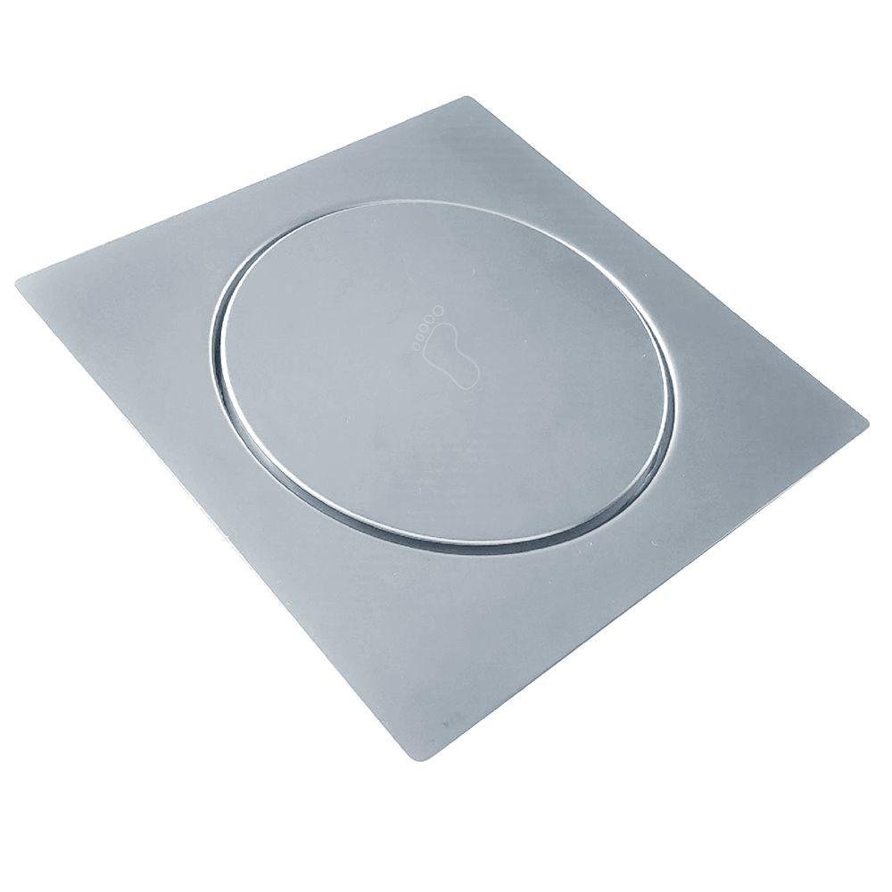 Ralo Click Quadrado 10x10cm Inox - 7