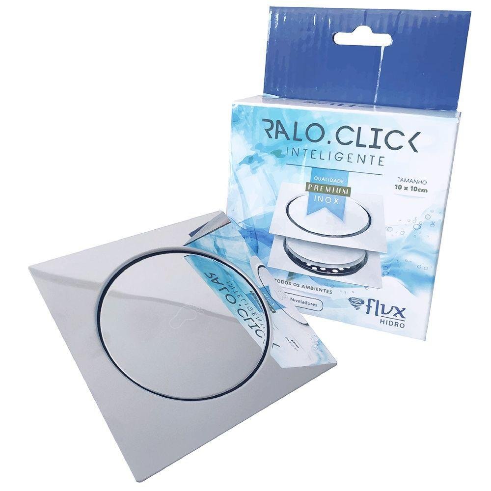 Ralo Click Quadrado 10x10cm Inox - 5
