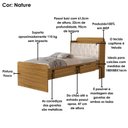 Ver imagem 5 de Bicama Solteiro Capitone 220x98 Cm com Bau e Cama Auxiliar Mdf Nature Bege Decmade