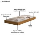 Ver imagem 6 de Bicama Solteiro Capitone 220x98 Cm com Bau e Cama Auxiliar Mdf Nature Bege Decmade