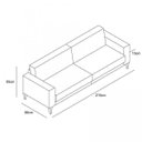 Ver imagem 3 de Sofá 3 Lugares Square Living Contemporâneo