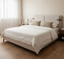 Ver imagem 2 de Cama Casal 1,38m Estofada Luxo Conforto e Design Moderno Bege Velusoft