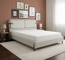 Ver imagem 1 de Cama Casal 1,38m Estofada Luxo Conforto e Design Moderno Bege Velusoft