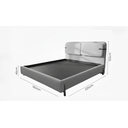 Ver imagem 4 de Cama Casal 1,38m Estofada Luxo Conforto e Design Moderno Bege Velusoft