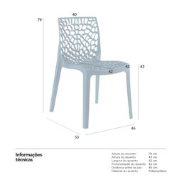 Kit 4 Cadeiras Gruvyer - Azul Petróleo - 10