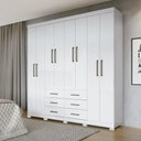 Ver imagem 1 de Guarda Roupa Liverpool com 8 Portas e Pés - Branco