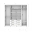 Ver imagem 4 de Guarda Roupa Liverpool com 8 Portas e Pés - Branco