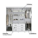Ver imagem 3 de Guarda Roupa Liverpool com 8 Portas e Pés - Branco