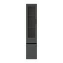 Ver imagem 6 de Paneleiro Armário de Cozinha com Vidro 2 Portas 36cm Suspenso Milano Multimóveis MP3429 Grafite/