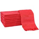 Ver imagem 1 de Kit 12 Toalhas Social Bordar Ponto Cruz Escola de Mão Perfeito Estilo Vermelho