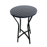 Mesa Bistrô Alta em Alumínio com Tampo Ripado Ideal para Bar Área Gourmet e Varanda - 1