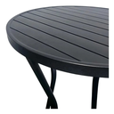 Ver imagem 2 de Mesa Bistrô Alta em Alumínio com Tampo Ripado Ideal para Bar Área Gourmet e Varanda