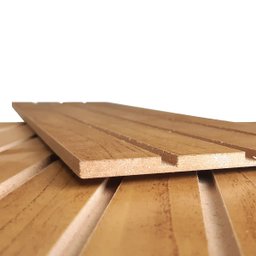 Kit 20 Placas Ripado 100% Mdf para Decoração Autoadesivo com Fita Dupla Face - Nature - Lh Móveis - 2