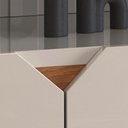 Ver imagem 2 de Rack Home Cross Frisado Lukaliam Móveis 2,10m Off White Perolizado com Jequitiba
