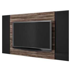 Painel Extensível Astro para Tv Carvalho Tato/preto - Dj Móveis