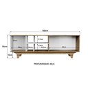 Ver imagem 3 de Rack para Tv até 65'' com 2 Portas e Nichos 160cm Lars - Branco