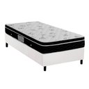 Ver imagem 1 de Cama Box Solteiro: Colchão Molas Ortobom Nanolastic Physical Spring + Base Branco(88x188)