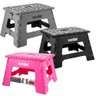 Banqueta Plástica Multiuso Dobrável 150kg 220mm Vonder Rosa - 3