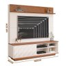 Estante para Sala Tv até 65 Polegadas Off White Freijó Turmalina Shop Jm - 2