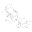 Ver imagem 3 de Poltrona com Puff Relax Estilo Retrô D33 Yescasa