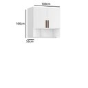 Ver imagem 3 de Armário Aéreo Modulado 2 Portas 100cm 100% MDF Trend Altezza