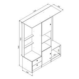 Kit Quarto Juvenil C/ Cama, Guarda Roupa e Mesas de Cabeceira Branco Cj063 Art In Móveis - 4