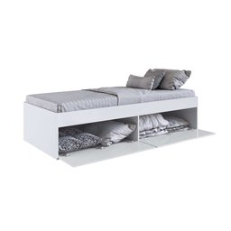 Kit Quarto Juvenil C/ Cama, Guarda Roupa e Mesas de Cabeceira Branco Cj063 Art In Móveis - 8