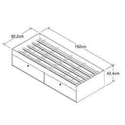 Kit Quarto Juvenil C/ Cama, Guarda Roupa e Mesas de Cabeceira Branco Cj063 Art In Móveis - 2