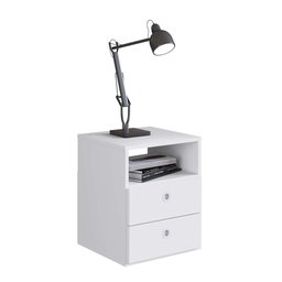 Kit Quarto Juvenil C/ Cama, Guarda Roupa e Mesas de Cabeceira Branco Cj063 Art In Móveis - 5