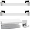 Ver imagem 1 de Kit de Acessórios para Banheiro 4 Peças Adesivo Inox F.elg