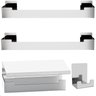 Kit de Acessórios para Banheiro 4 Peças Adesivo Inox F.elg - 1