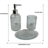 Kit Lavabo Transparente Bandeja de Vidro Luxo Jogo Banheiro - 3