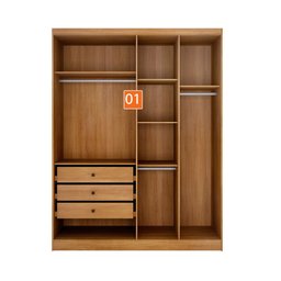 Closet Modulado Safira 001 Clic Moveis - 3