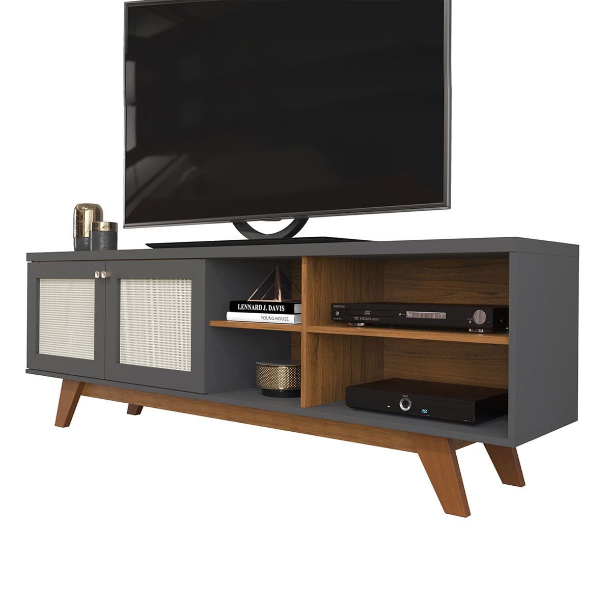 Rack para Tv até 60 com 1,80 x 60cm Verona - ÉdeCasaMóveis                                                                                      - 5