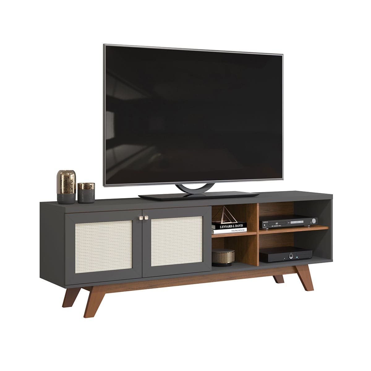 Rack para Tv até 60 com 1,80 x 60cm Verona - ÉdeCasaMóveis                                                                                      - 4