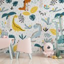 Ver imagem 1 de Papel de Parede Adesivo Infantil Dinossauros Coloridos 2,80m