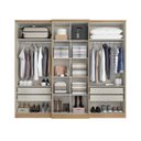 Ver imagem 4 de Guarda Roupa Casal Valência Full Glass 6 Portas Capuccino Off White - Thb Móveis