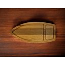 Ver imagem 3 de Kit 5 Barca Servir Sushi Comida Japonesa Chinesa Petiscos Snacks - Tábua Petisqueira Madeira 40 x 20