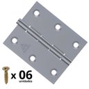 Ver imagem 3 de Dobradiça para Porta Portão Madeira Aço Zincado 3.1/2" | Aliança | Kit 06 Un