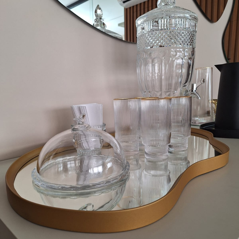 Antigua Bandeja - Linha Metal- - Off White - 30x20