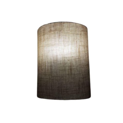 Arandela Meia Cana Retro Vivare Md-2003 Cúpula em Tecido 25-18x10cm - Bivolt Rustico-bege 127-220v