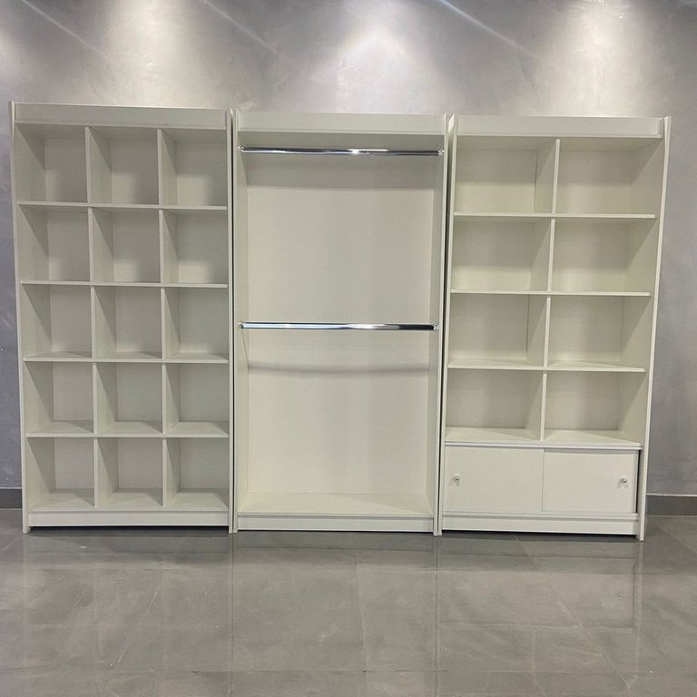 Kit Estante Expositora Multiuso Branco 185x276x32cm - Deep