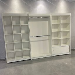 Kit Estantes Expositoras Multiuso Branco 185x276x32cm - Deep - 2