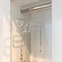 Ver mais imagens de 3 Cabides de Cintos 13 Ganchos Cada Organizador Múltiplo Closet Cristal Cinquetti 36cm