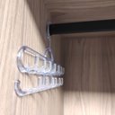 Ver imagem 6 de 3 Cabides de Cintos 13 Ganchos Cada Organizador Múltiplo Closet Cristal Cinquetti 36cm
