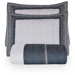 Colcha Queen 300 Fios Hazel - Kacyumara Cinza - 2