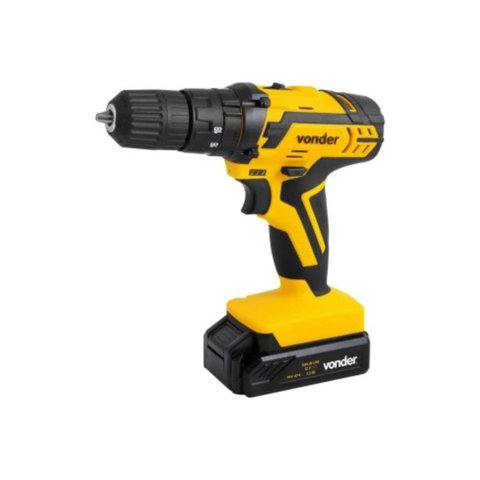 Parafusadeira / Furadeira Bateria 12v C/imp Kit C/74pc Vonder:preto