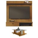 Ver imagem 4 de Conjunto de Bancada e Mesa de Centro Benício para TV 55 Polegadas MDP Cumaru Opala Th Shop