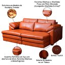 Ver imagem 3 de Sofá Decorativo Sala de Estar Marselha Retrátil Elétrico 4 Lugares 250cm Couro Conhaque - Mozzelar